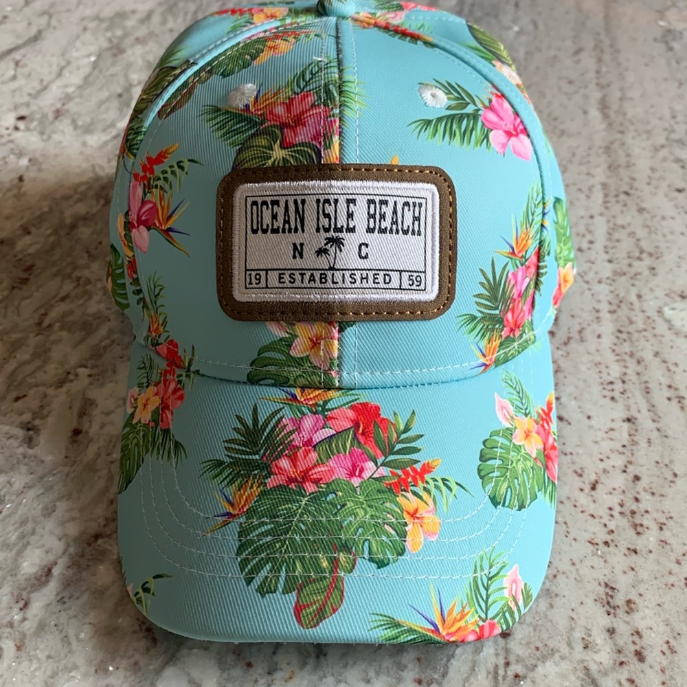 Ocean Isle Beach UPF 50+ Tropical Floral Baseball Hat